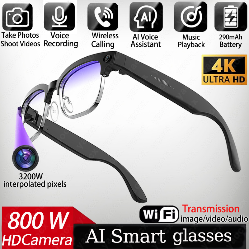 Smart Glasses Lens - Okulary inteligentne 4K z AI, kamera