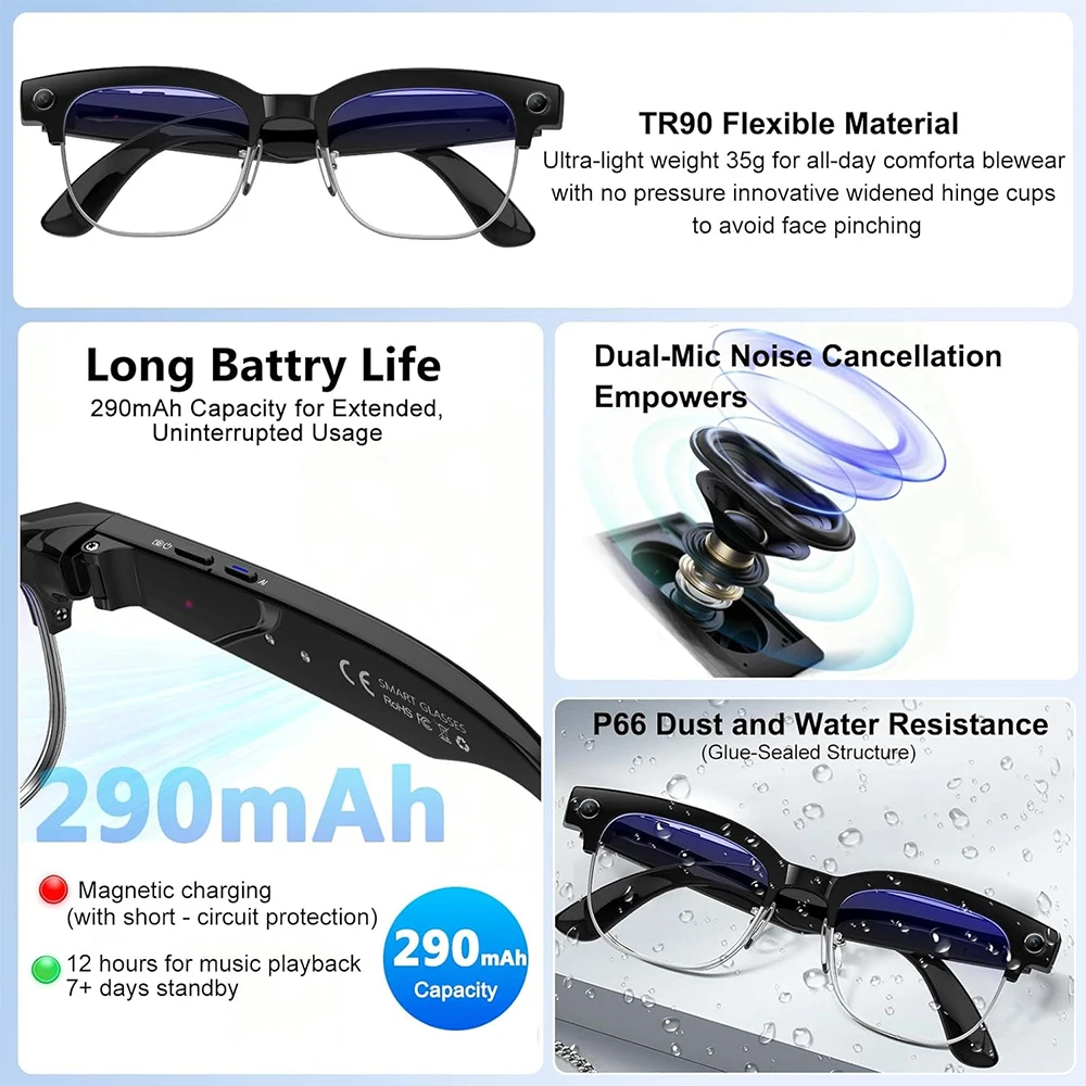 Okulary inteligentne 4K z AI,  – Smart Glasses Lens recenzja i cena