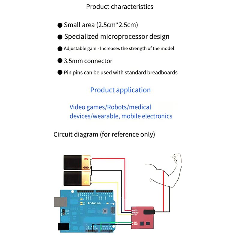 Moduł czujnika elektrycznego m – Muscle Sensor Emg recenzja i cena